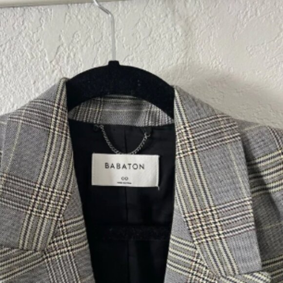 Aritzia Babaton Samuel Checked Double Breasted Blazer Jacket - Picture 3 of 5